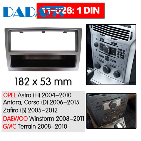 11-026 Car DVD/CD for OPEL Astra (H),DAEWOO Winstorm Terrain Radio Stereo Fascia Panel Frame Adaptor Fitting Kit 1 Din ► Photo 1/6