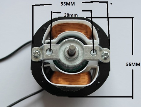 YJ58 CW clockwise 2 Poles 4mm Shaft Dia 2600RPM Shaded Pole Motor AC220V 12-14W around Ventilator Warm fan YJ58-12 ► Photo 1/2