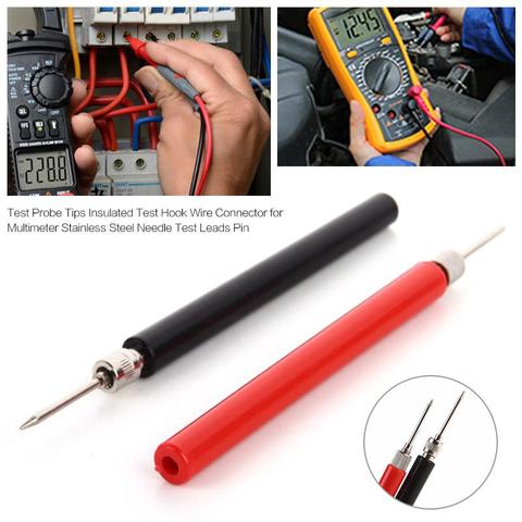 1 Pair Insulated Test Meter Probe Insulated Test Probe Connector For Multimeter Stainless Steel Needle Test Leads Pin J3 ► Photo 1/6