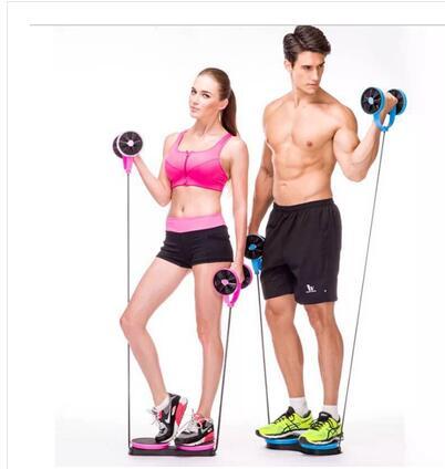 Double Muscle Trainer Wheel Abdominal Power Wheel Ab Roller for Gym Arm Waist Leg Training Fitness Exercise ► Photo 1/1