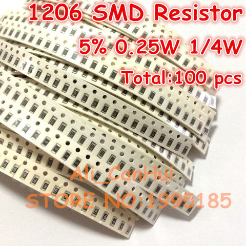100pcs/lot 1206 5% 5.6 Kohm 5K6 562 1/4W 0.25W SMD Resistor 3.2*1.6mm ► Photo 1/1