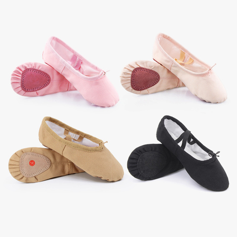 Kids Ballet Shoes Canvas Ballet Dance Slippers Split Sole Girls Childern Ballerina Practice Shoes For Dancing ► Photo 1/6
