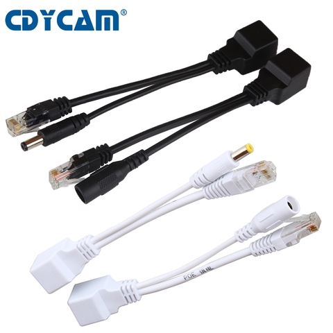 Cdycam POE Cable Passive Power Over Ethernet Adapter Cable POE Splitter RJ45 Injector Power Supply Module 12-48v For IP Camea ► Photo 1/6