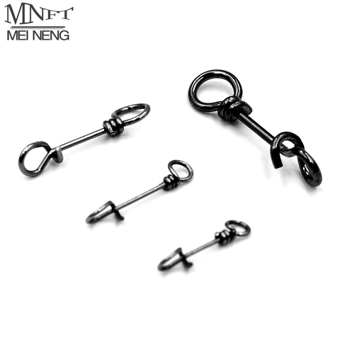 MNFT 50Pcs Quick Connection Clip Stainless Steel Fishing Swivels Spring Clip Clamp Buckle Connector Tackle Accessory ► Photo 1/6