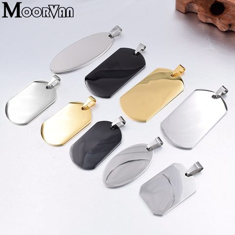 Moorvan 2022 New sale Men Hiphop US Military Army Charm Dog Tags pendant necklaces fashion punk male necklace jewelry gifts ► Photo 1/4