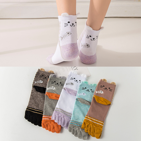 Five Finger Socks Cotton Breathable Sweat 5 Toe Socks Japan Socks With Separate Toes Colorful ► Photo 1/6