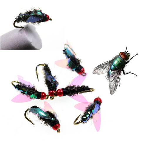 12# 4pcs   Brass Bead Head Slowly sinking   High Quality Peacock Nymph Trout Fishing Flies  Artificial Insect Bait Lure Fishing ► Photo 1/6