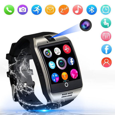Bluetooth Touch Screen Q18 Smart Watch For Android mobiles iPhone X 8 Sim Card smartwatch ► Photo 1/6