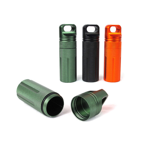 EDC waterproof Container capsule dry pill holder Survive seal box storage trunk bottle case outdoor hike camp medicine match ► Photo 1/3