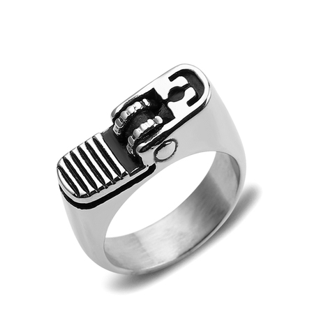 2022 New Arrival Cool Style Biker Silver Polishing Silver Plated Ring Hot Men Ring Cigarette Lighter Fashion Cool Ring ► Photo 1/6