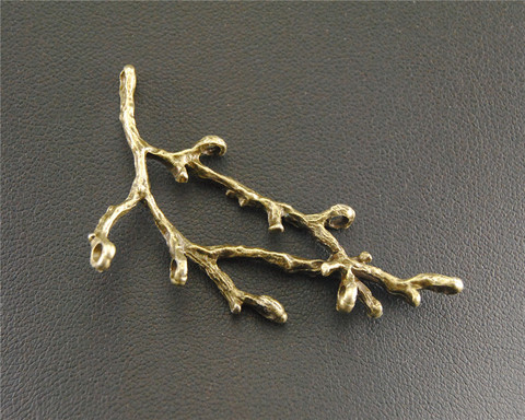 10pcs  Bronze branch Charm Pendant DIY Necklace Jewelry Findings 26x52mm A1343 ► Photo 1/2
