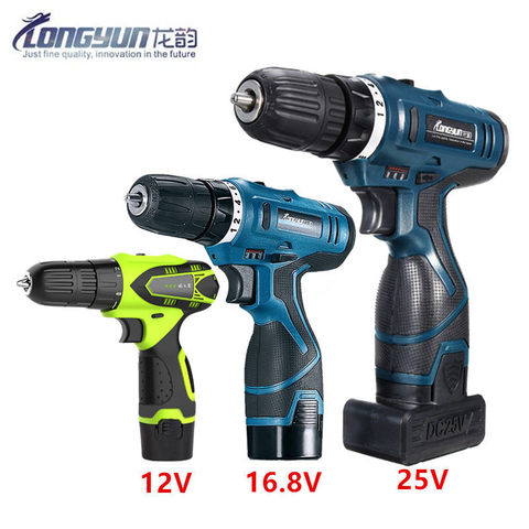 12V 16.8V 25V Volt Multifunctional screwdriver Battery Home Cordless Drill Electric screwdriver Wrench power tools ► Photo 1/6