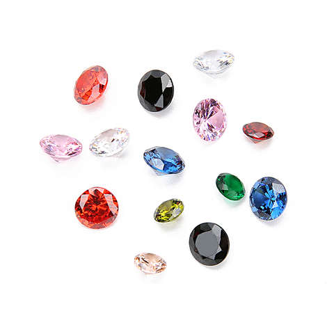 50pcs/lot 4/5/6/7/8/10/12mm Cubic Zirconia Stone AAA Grade CZ Round Zircon Pedra de Zirconia DIY Beads DIY Jewelry Supplies ► Photo 1/1