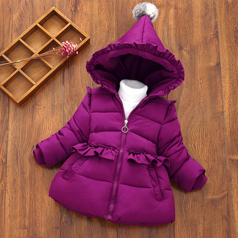 2022 Baby girls winter thickening cotton coat children's clothing jacket down comfortable cute Clothes  ► Photo 1/6