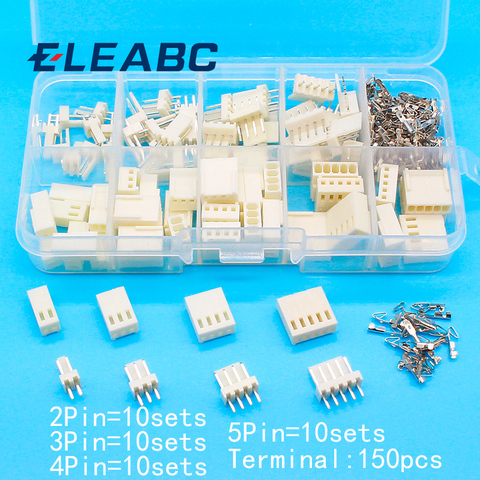 KF2510 Kits 40 sets Kit in box 2p 3p 4p 5 pin 2.54mm Pitch Terminal / Housing / Pin Header Connectors Adaptor ► Photo 1/6