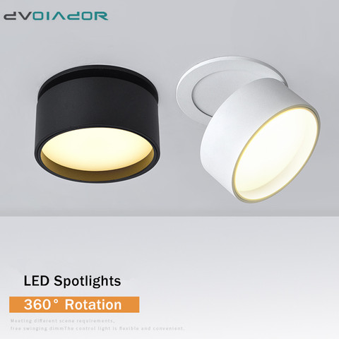 360 Degree Rotation Spot lightings 7W 10W 12W embedded LED ceiling lamp ,Foldable LED light spray background down light ► Photo 1/6
