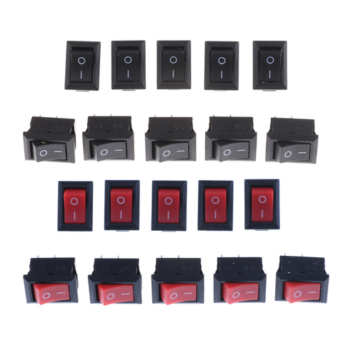10 pcs/lot KCD1 15*10mm 2PIN Boat Rocker Switch SPST Snap-in on off Micro switch Position 3A/250V Mini ► Photo 1/6