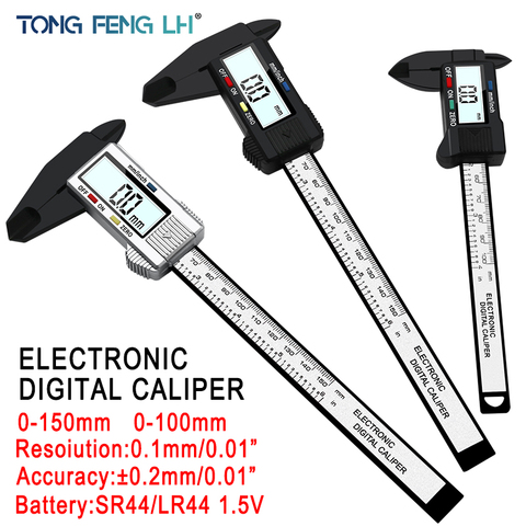 0-150mm digital display plastic Vernier caliper measuring Student Mini tool ruler ► Photo 1/6