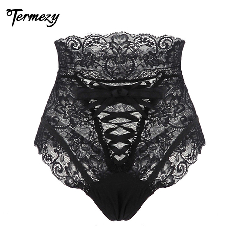 Amazing Sexy Panties Women High Waist Lace Thongs and G Strings Underwear Ladies Hollow Out Underpants Intimates Lingerie ► Photo 1/6
