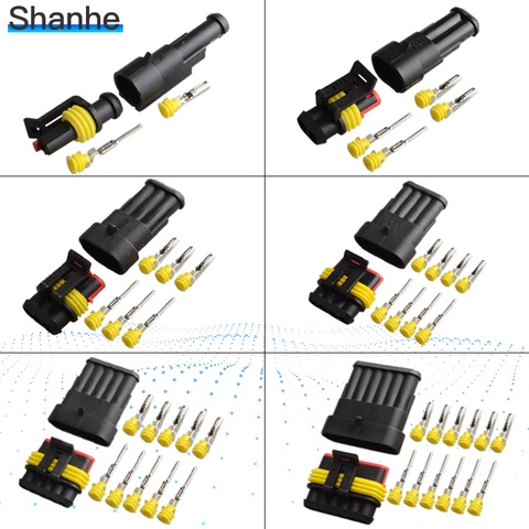 5sets Kits 4pin way Super Sealed waterproof electric wire connector plug for car 