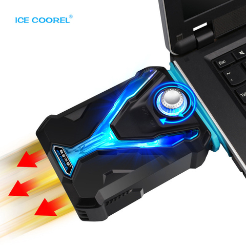 ICE COOREL Laptop Cooler Fast Dropdown CPU Temperature Smart Laptop Cooling Pad Powerful Ventilation Fans For 12-17inch Notebook ► Photo 1/6