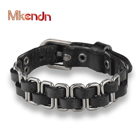 MKENDN New Arrival High Quality Multilaye Hand-knitted Braid Leather Bracelet men Friendship Charm Bracelets Jewelry ► Photo 1/6