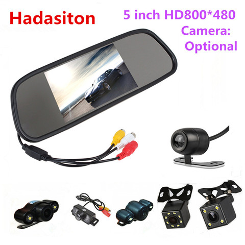 Reversing parking monitor 5 inch TFT LCD Color Screen Car monitor Rearview mirror monitor,Rearview camera optional ► Photo 1/6