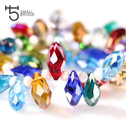 Austria Multicolor Glass Teardrop Beads For Jewelry Making Necklace Diy Accessories Faceted Crystal Briolette Beads Wholesale ► Photo 1/6