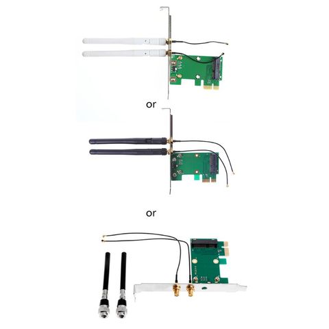 BGEKTOTH 600Mbps PCI-e Dual band Wireless WiFi   Card Antennas Adapter For Desktop Laptop ► Photo 1/1