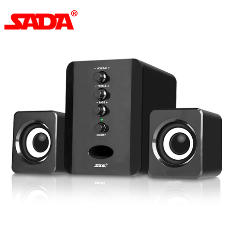 SADA D-202 Speaker USB Wired Combination Speakers Computer Speakers Bass Stereo Music Player Subwoofer Sound Box for Smart Phone ► Photo 1/1