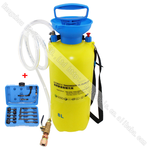 8 Liters Manually Operated Auto Transmission Oil Filling Pump Tool Set With 13pcs Adaptor Set For VW AUDI FORD BMW BENZ VOLVO ► Photo 1/1