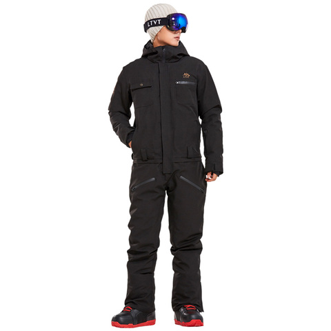 2022 New Winter Ski Suit Men One Piece Snow Jumpsuit Mountain Skiing Waterproof Thick Warm Snowboard Jackets Snowboarding Pants ► Photo 1/6