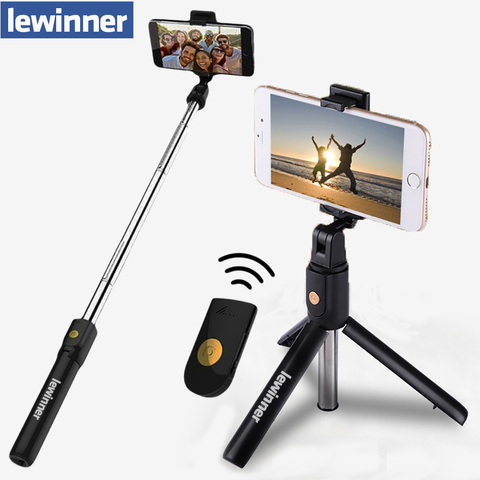 Lewinner 3 in 1 Wireless Bluetooth Selfie Stick Mini Tripod Extendable Monopod Universal For iPhone X 8 7 6s For Samsung/Huawei ► Photo 1/6