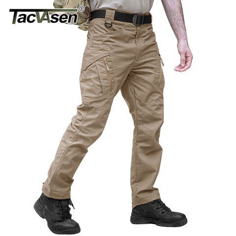 TACVASEN Tactical Pants Men Military Clothing Outdoor Work Cargo Pants Men Airsoft Army Combat Trousers Stretch Assault Pants ► Photo 1/6