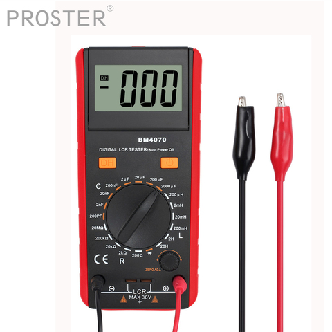 Proster Digital Professional Inductance Capacitance Meters LCR Meter 1999 counts Low Power Indication Electrical Handheld Tester ► Photo 1/6