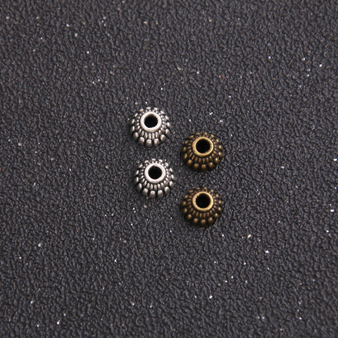 60pcs 8*8mm  Two Color  Filigree Flower Bead Caps Tassels Caps Charm Fit DIY Tassel Jewelry Making Findings Accessories ► Photo 1/5