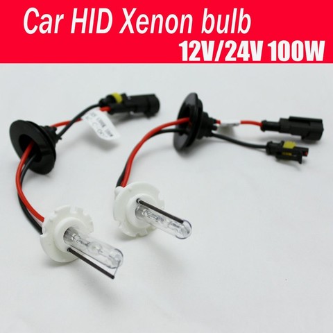 2 Pcs(1pair)car For Hid Xenon Bulb 12v/24v 100w Bulbs H1 H7 H3 H11 9005 9006 D2h Auto Car Lights Headlight Fog Lamp Replacement  ► Photo 1/1