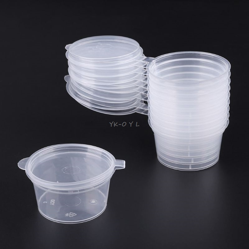 Wholesale 100pcs Disposable Clear Plastic Sauce Pot 25ml Chutney