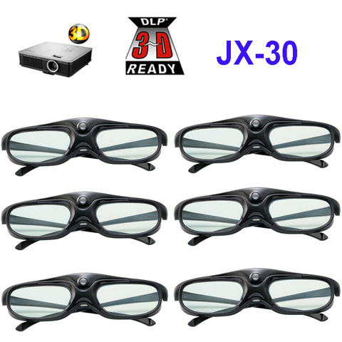 6pcs Active Shutter 96-144HZ Rechargeable 3D Glasses For Optama/Acer/BenQ/ViewSonic/Sharp/Dell DLP Link Projectors DLP 3D Ready ► Photo 1/6