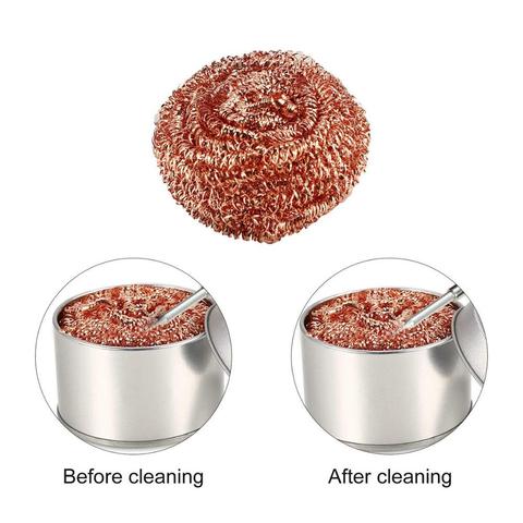 Cleaning Ball Desoldering Soldering Iron Mesh Filter Cleaning Nozzle Tip Copper Wire Cleaner Ball Metal Dross Box Clean Ball ► Photo 1/4