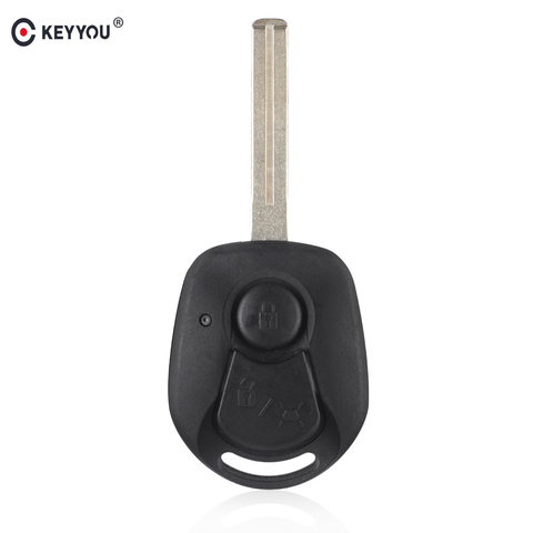 KEYYOU 2 Buttons Remote Key Shell Case For SSANGYONG Rexton RX7 Uncut Blade Key FOB Cover Case Replacement ► Photo 1/6