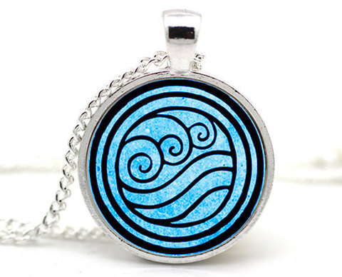 2017 New Avatar The Last Airbender Necklace Kingdom Jewelry Air Nomad Fire And Water Tribe Pendant Glass Dome Necklaces HZ1 ► Photo 1/4
