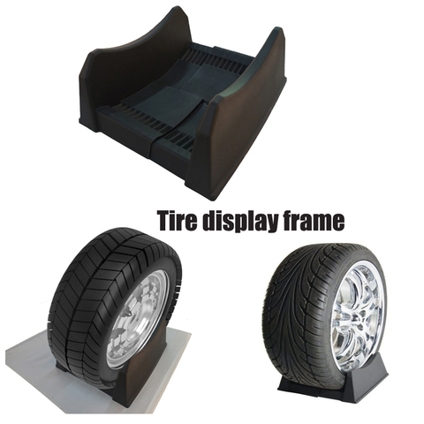 JQTUNING-High Quality PP Material Adjustable Tire Wheel Hub Holder Tire Display Frame Wheel Shop Display Stand ► Photo 1/6