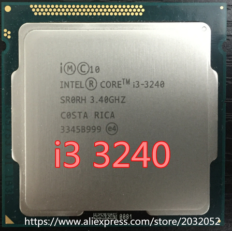 lntel I3-3240 i3 3240 CPU 3.4 GHz 3M LGA1155 55W desktop Dual Core SR0RH CPU (working 100% Free Shipping) ► Photo 1/1