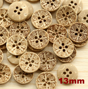 50pcs/lot Natural coconut buttons 13mm Garment accessories Sewing button(ss-1173 ) ► Photo 1/1