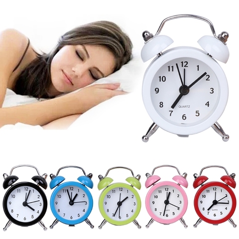 Mini Metal Alarm Clock Portable Home Outdoor Lovely Cartoon Watch Retro Gift For Children Friends Metal Alarm Clock Desktop ► Photo 1/6