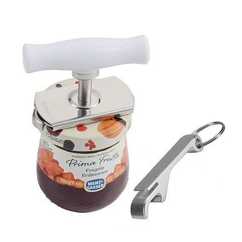 Kitchen Can Opener Adjustable Jar Openers Manual Spiral Seal Lid Remover Twist Off Screw Free Bottle Opener Keychain Included ► Photo 1/6