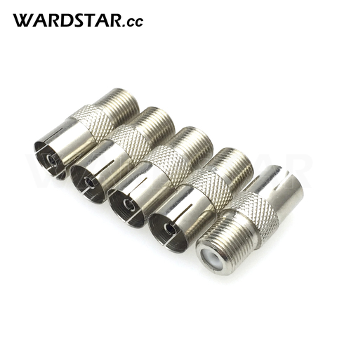 5pcs/lot F Female Plug to PAL Female Jack Straight RF Coaxial Adapter F-type Connector TV Oaxial Aerial Cables ► Photo 1/3