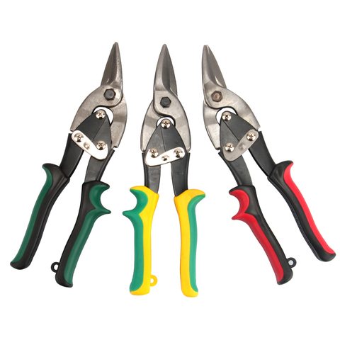 8 Inch Scissors Stainless Steel Tin Sheet Metal Snip Aviation Scissor Cut Shear Three Types to Choose and Multiple Colors ► Photo 1/5