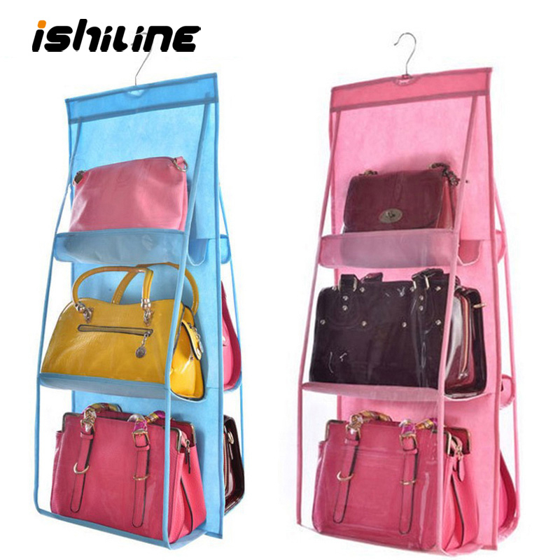 For Wardrobe Closet Transparent Storage Bag Hanging Handbag Organizer Door  Wall Clear Sundry Shoe Bag with Hanger Pouch - AliExpress